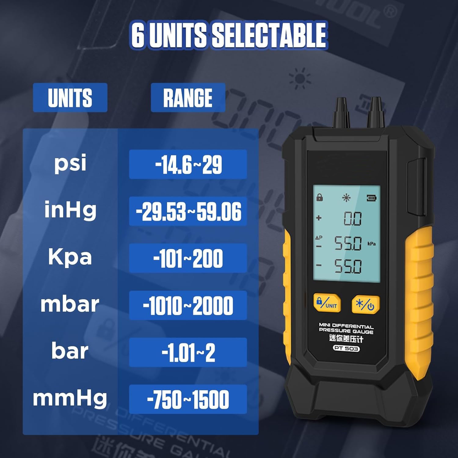 gas manometer digital PT503-digital manometer-gas