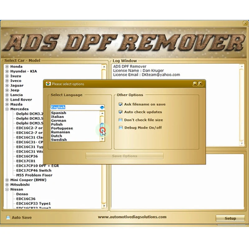 ADS DPF EGR Lambda Remover Software Suite 2017 Version
