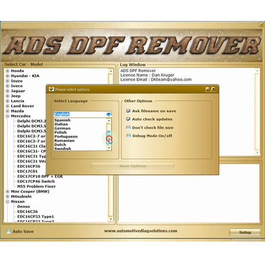 ADS DPF EGR Lambda Remover Software Suite 2017 Version