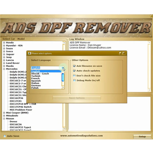 ADS DPF EGR Lambda Remover Software Suite 2017 Version